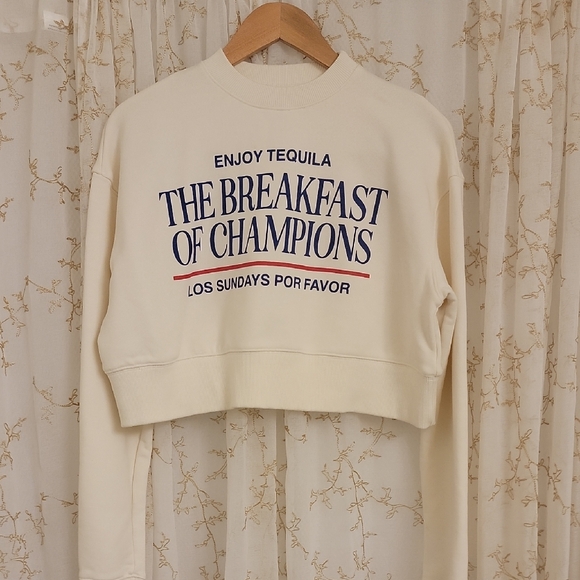 Tops - Los SUNDAYS Tequila Cream Graphic Sweatshirt